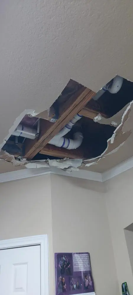 Ceiling Repair & Porch Light Upgrade
