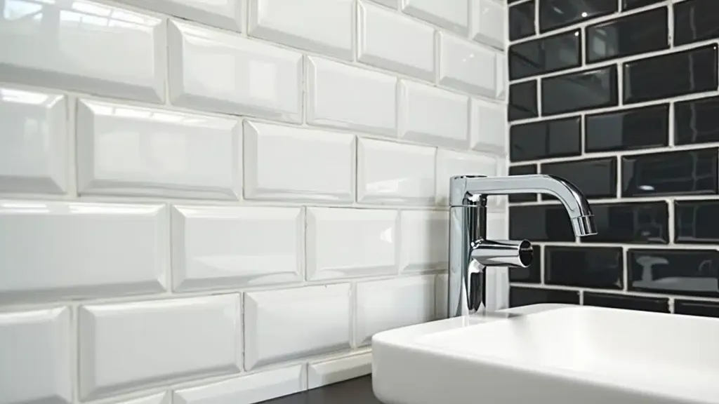 Grout color for white tile: How to choose with a real sample