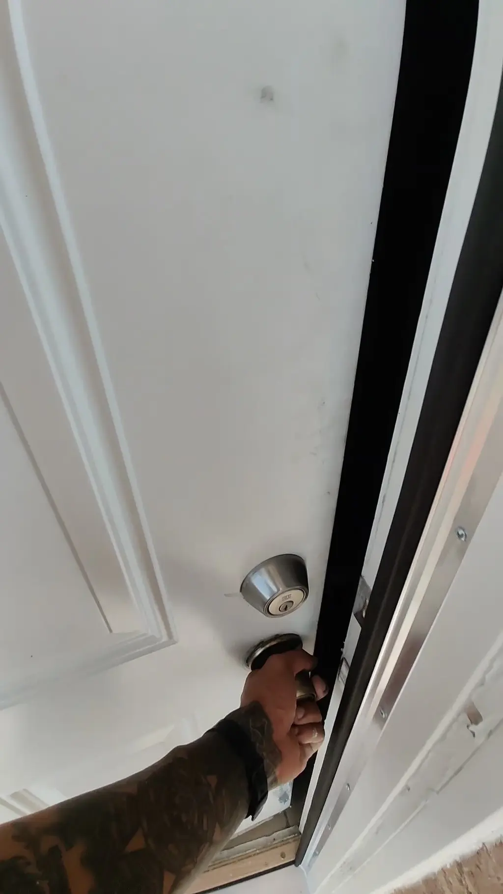 Entry Door Weatherstrip and Hardware Repair