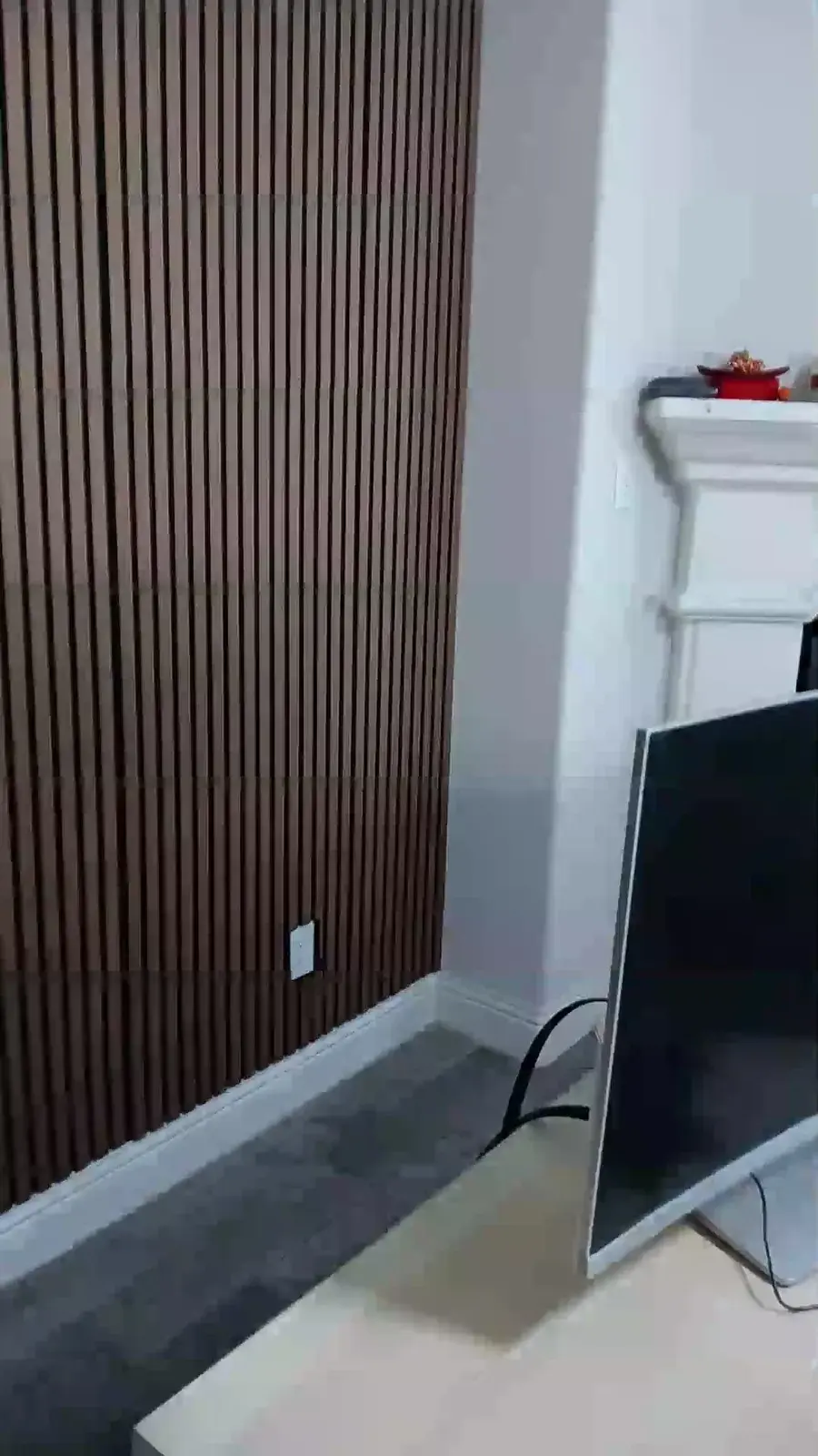 Wood Slat Accent Wall Installation