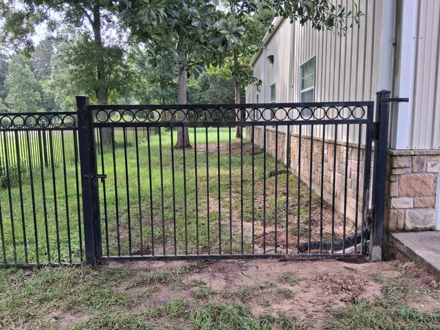 Metal Gate Post and Hinge Repair