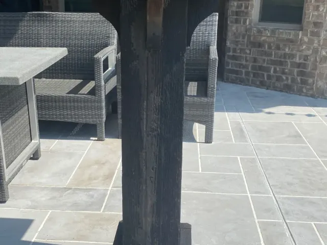 Patio Post Staining