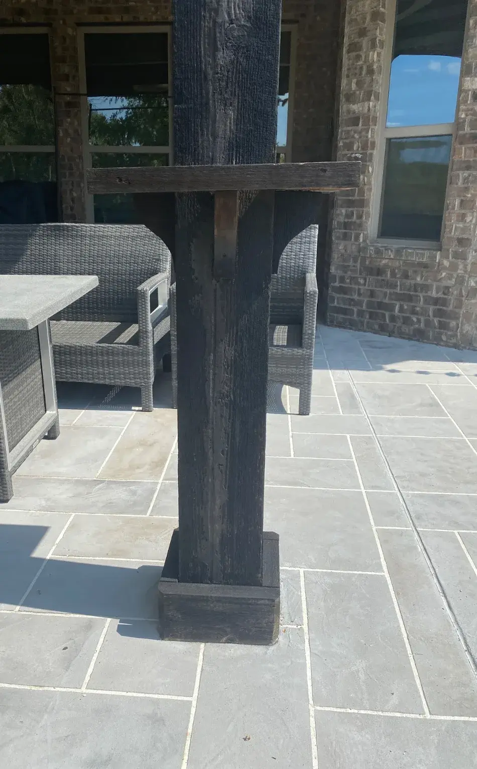 Patio Post Staining