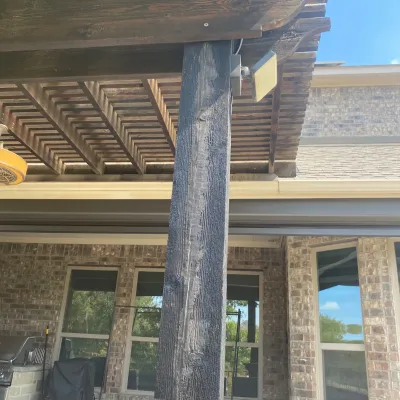 Patio Post Staining — gallery image 1