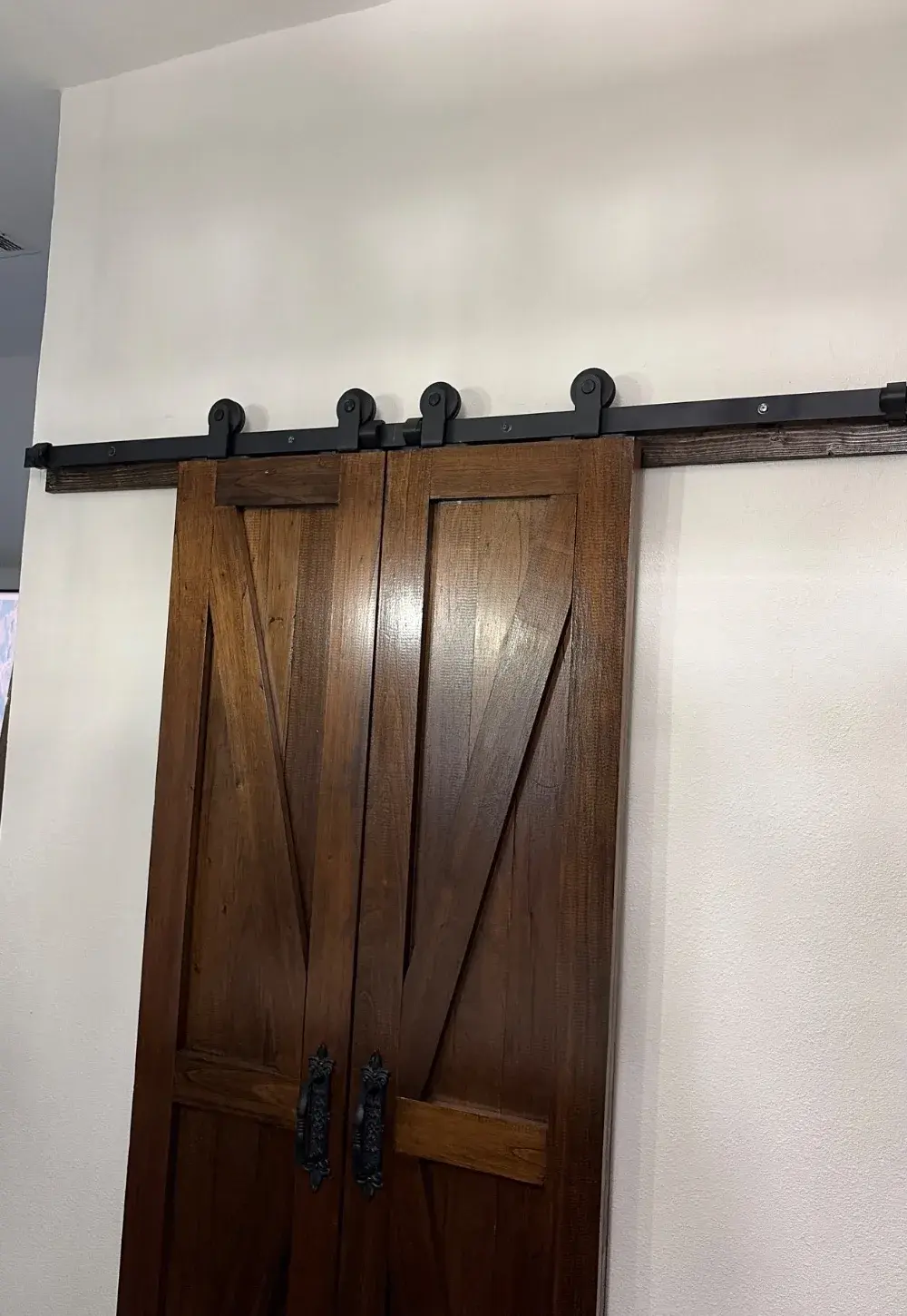 Barn Door Track and Backboard Installation