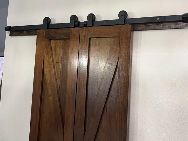 Barn Door Track and Backboard Installation
