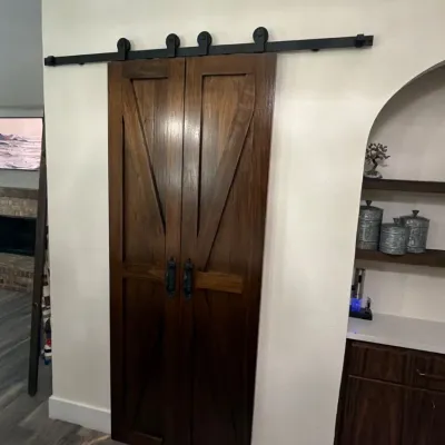 Barn Door Track and Backboard Installation — gallery image 1