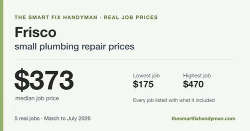 How much does a small plumbing repair cost in Frisco, TX?