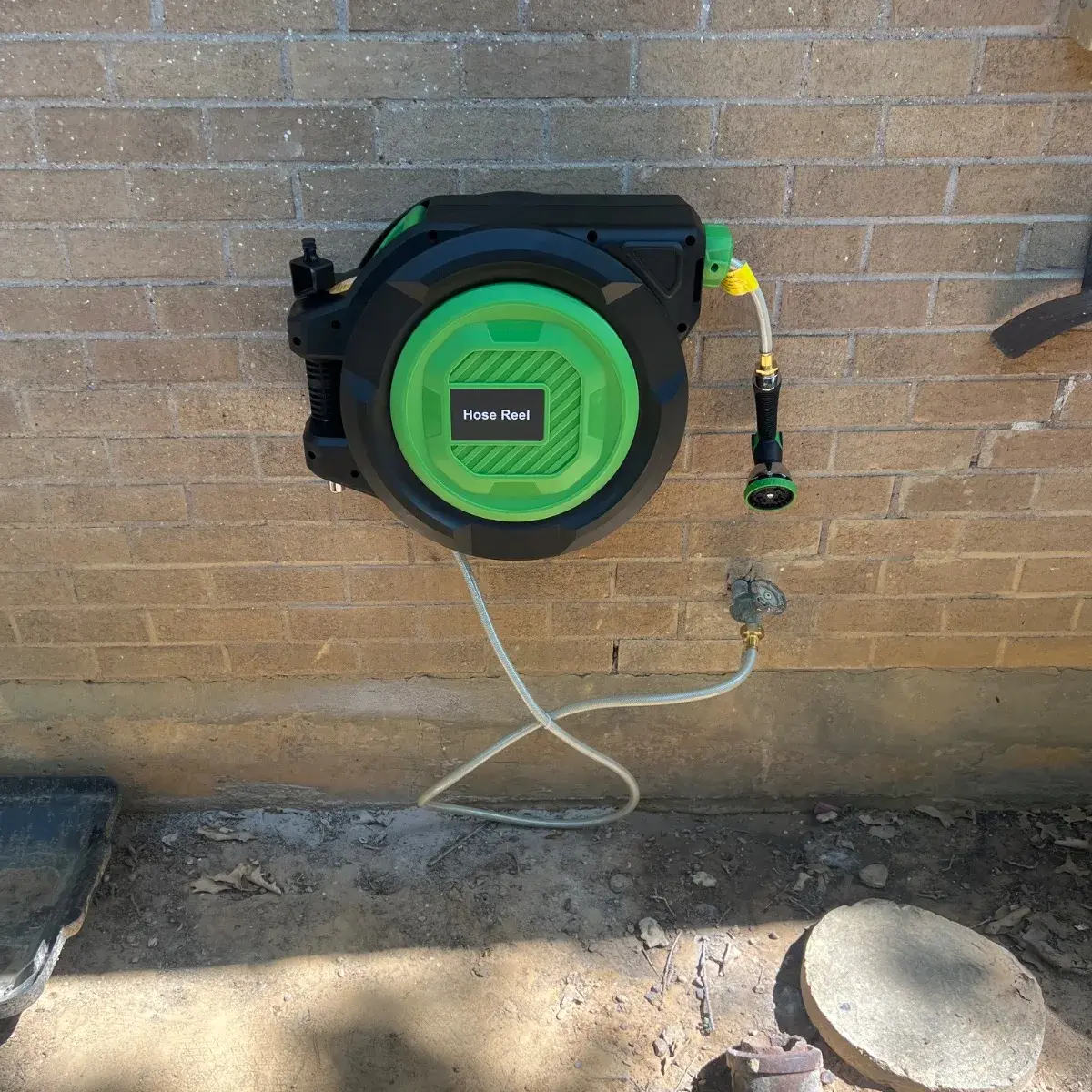 Wall-Mounted Hose Reel Installation in Bedford, TX, completed by The Smart Fix Handyman
