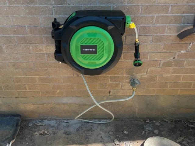 Wall-Mounted Hose Reel Installation