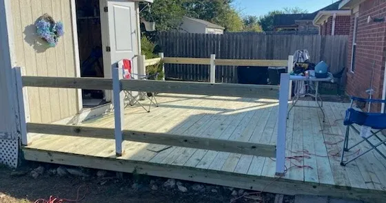 Wood deck replacement