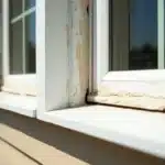 A window that needs caulking around it