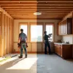 Rough vs Finish Carpentry in a picture with two contractors