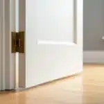 A door jam and frame in a home