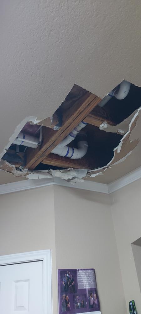 Ceiling Repair & Porch Light Upgrade