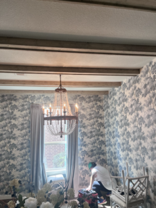 Faux Beam Ceiling Installation - Gallery image 1