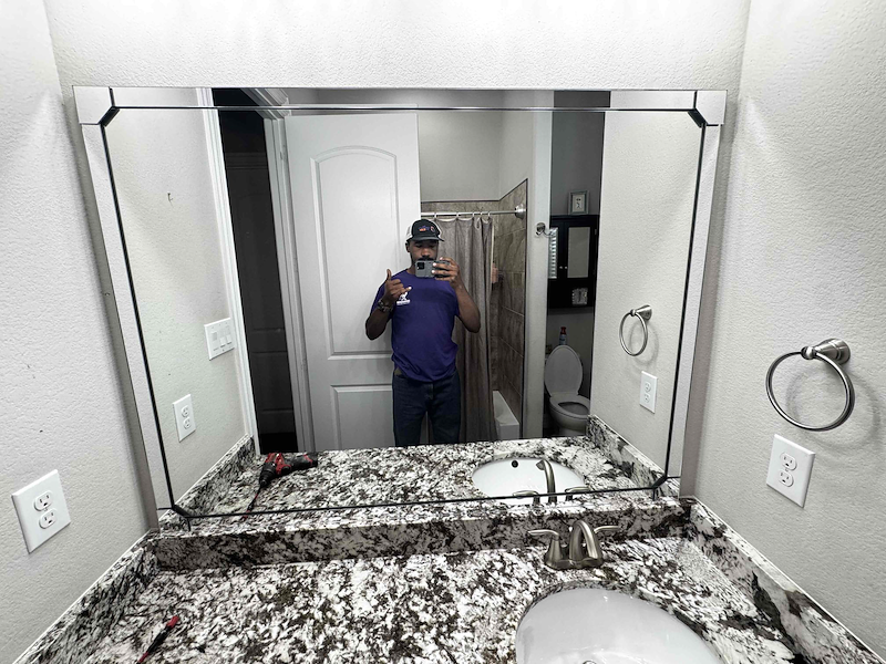 Mirror Replacement & Drywall Repair