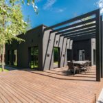 Fort Worth backyard wooden deck and patio