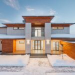 Winter home exterior in Plano, Texas